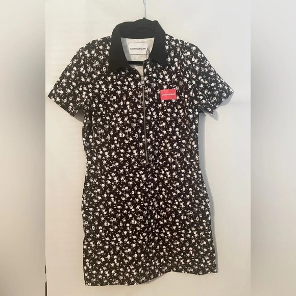 Calvin Klein Denim Floral Dress - Picture 1 of 4